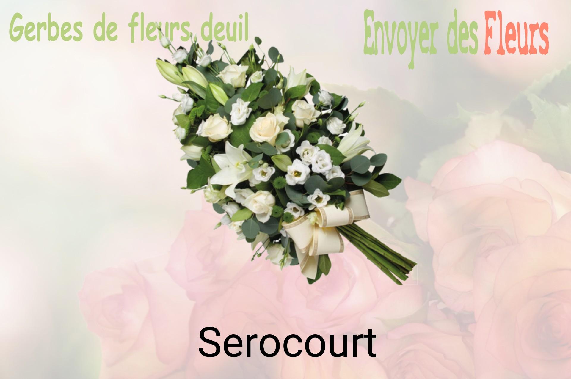 Gerbe de fleurs de deuil livrée à Serocourt